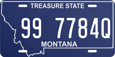 MT license plate 997784Q