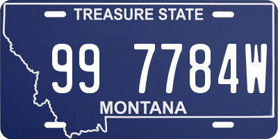 MT license plate 997784W