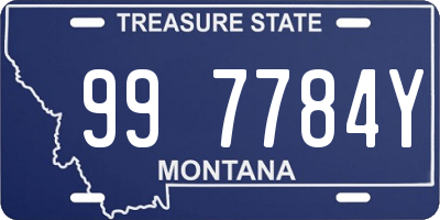 MT license plate 997784Y