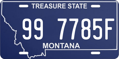 MT license plate 997785F