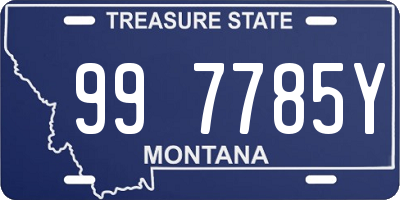 MT license plate 997785Y