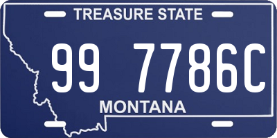 MT license plate 997786C