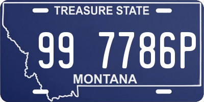 MT license plate 997786P