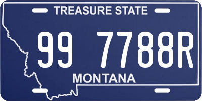 MT license plate 997788R