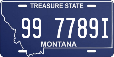 MT license plate 997789I