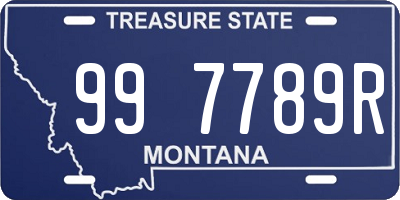 MT license plate 997789R