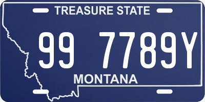 MT license plate 997789Y