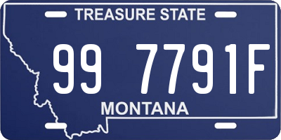 MT license plate 997791F