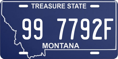 MT license plate 997792F