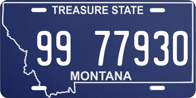 MT license plate 997793O