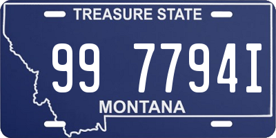 MT license plate 997794I