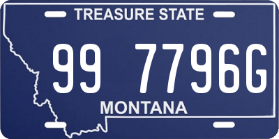 MT license plate 997796G