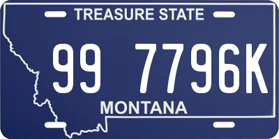 MT license plate 997796K