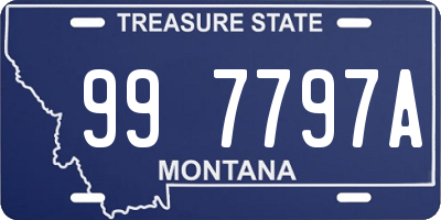 MT license plate 997797A