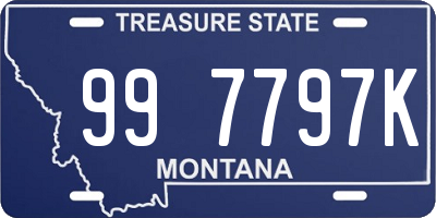 MT license plate 997797K