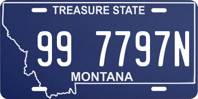 MT license plate 997797N