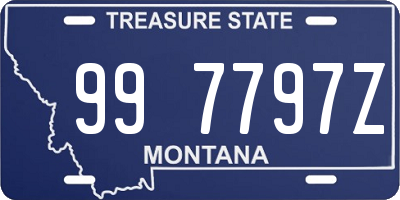 MT license plate 997797Z