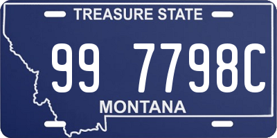 MT license plate 997798C