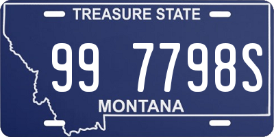 MT license plate 997798S