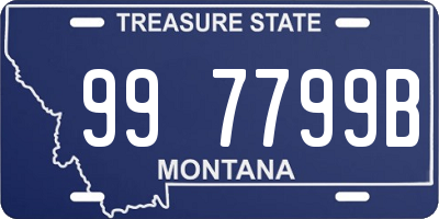 MT license plate 997799B