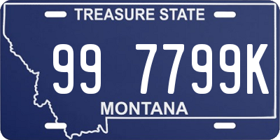 MT license plate 997799K