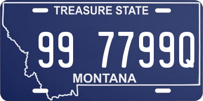 MT license plate 997799Q