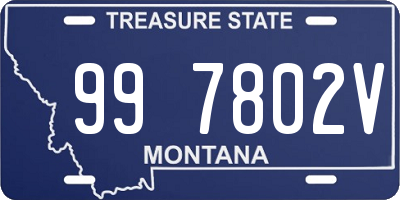 MT license plate 997802V