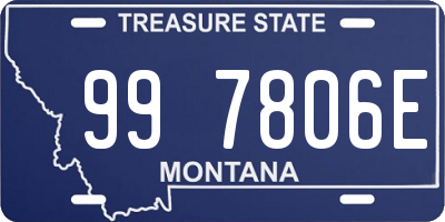 MT license plate 997806E