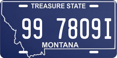 MT license plate 997809I