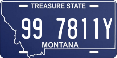 MT license plate 997811Y