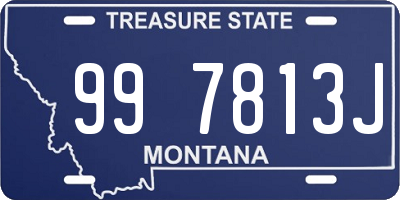 MT license plate 997813J