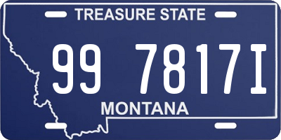 MT license plate 997817I