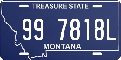 MT license plate 997818L