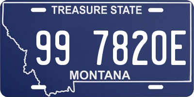 MT license plate 997820E