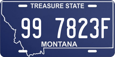 MT license plate 997823F