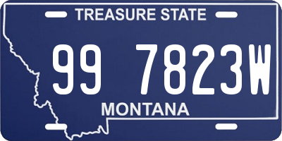 MT license plate 997823W