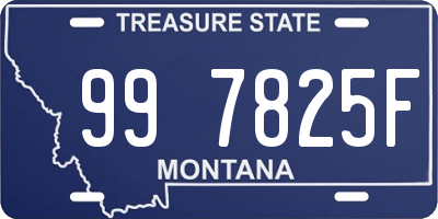 MT license plate 997825F