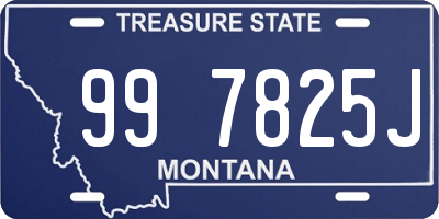 MT license plate 997825J