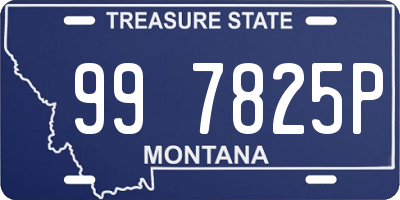 MT license plate 997825P