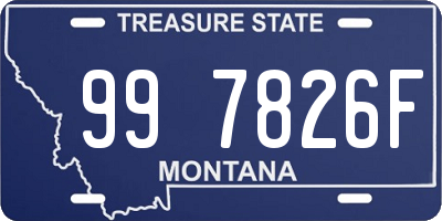 MT license plate 997826F