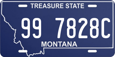 MT license plate 997828C