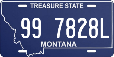 MT license plate 997828L