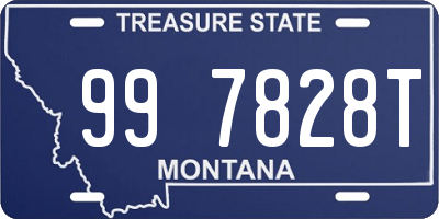 MT license plate 997828T