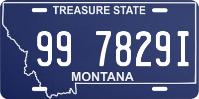 MT license plate 997829I