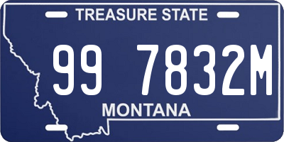 MT license plate 997832M