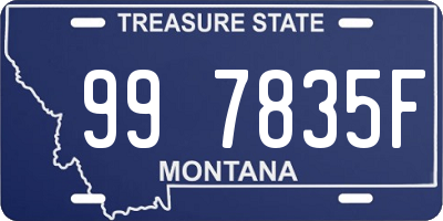 MT license plate 997835F