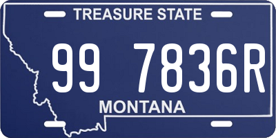 MT license plate 997836R