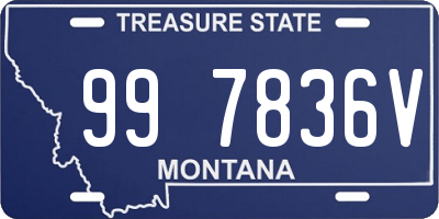 MT license plate 997836V