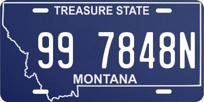 MT license plate 997848N