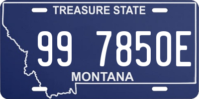 MT license plate 997850E